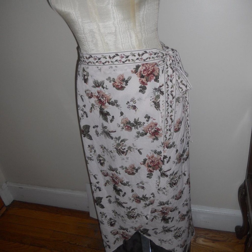 MAX STUDIO Floral Print Wrap Skirt